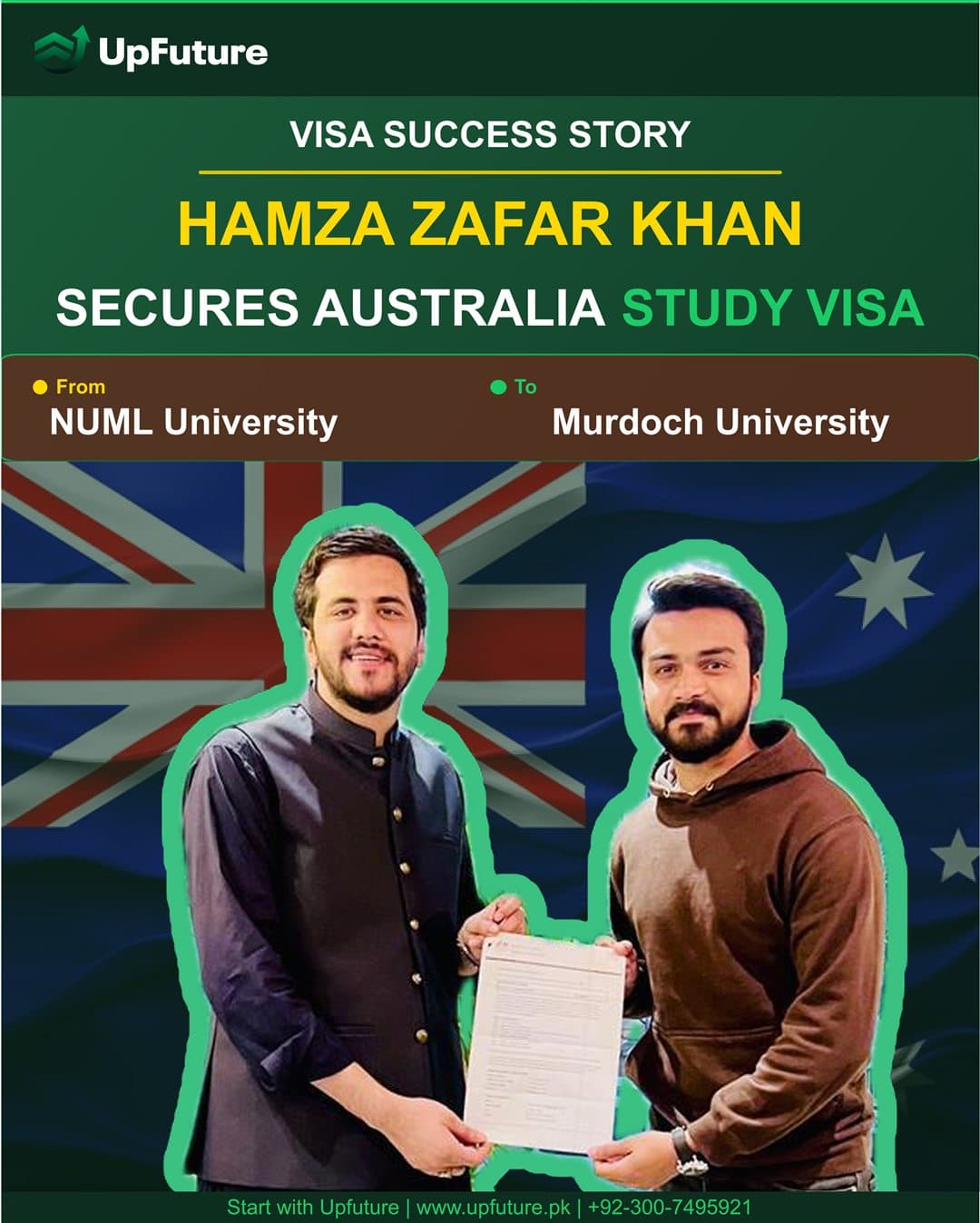 Hamza Zafar Khan visa success story
