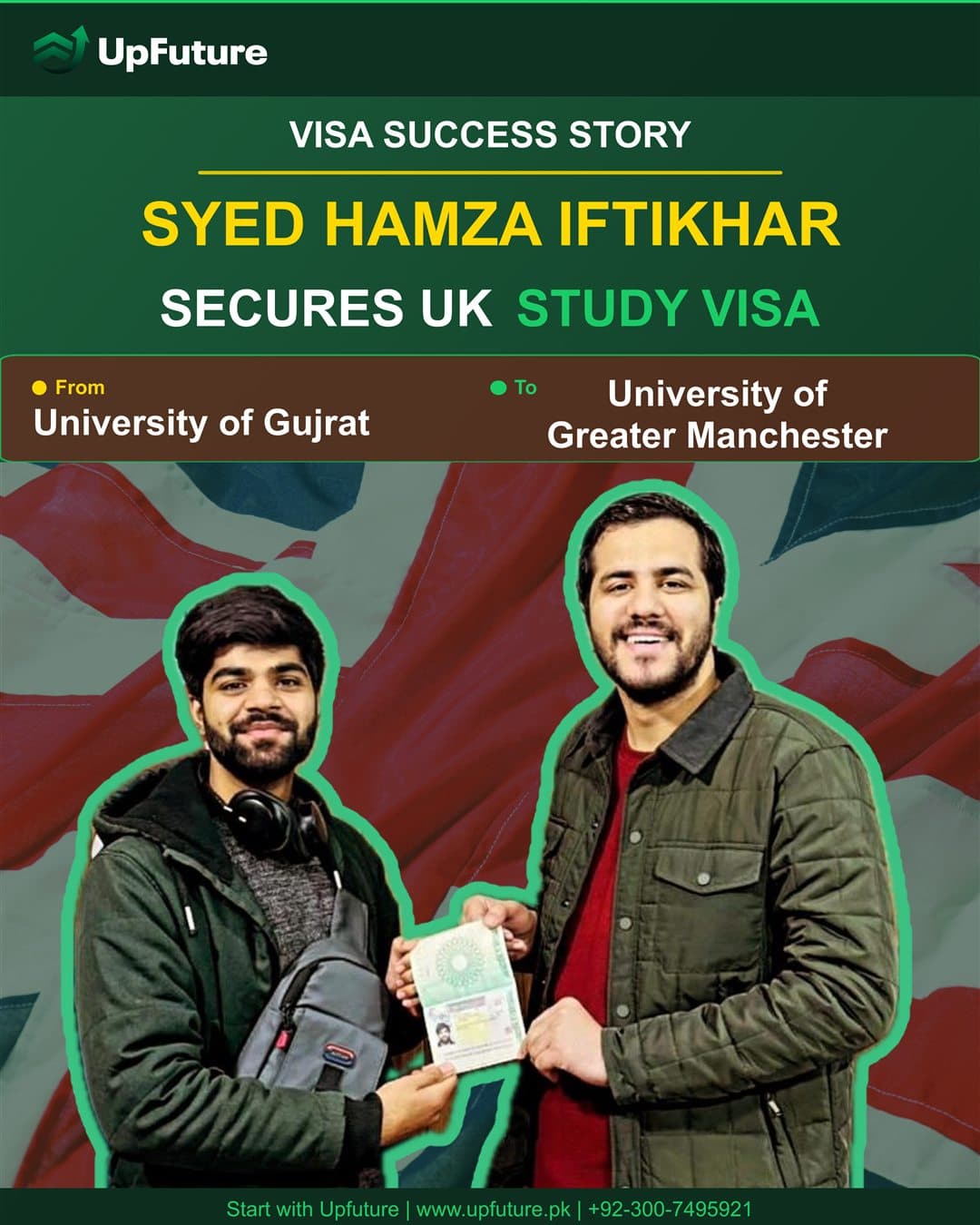 Syed Hamza Iftikhar visa success story